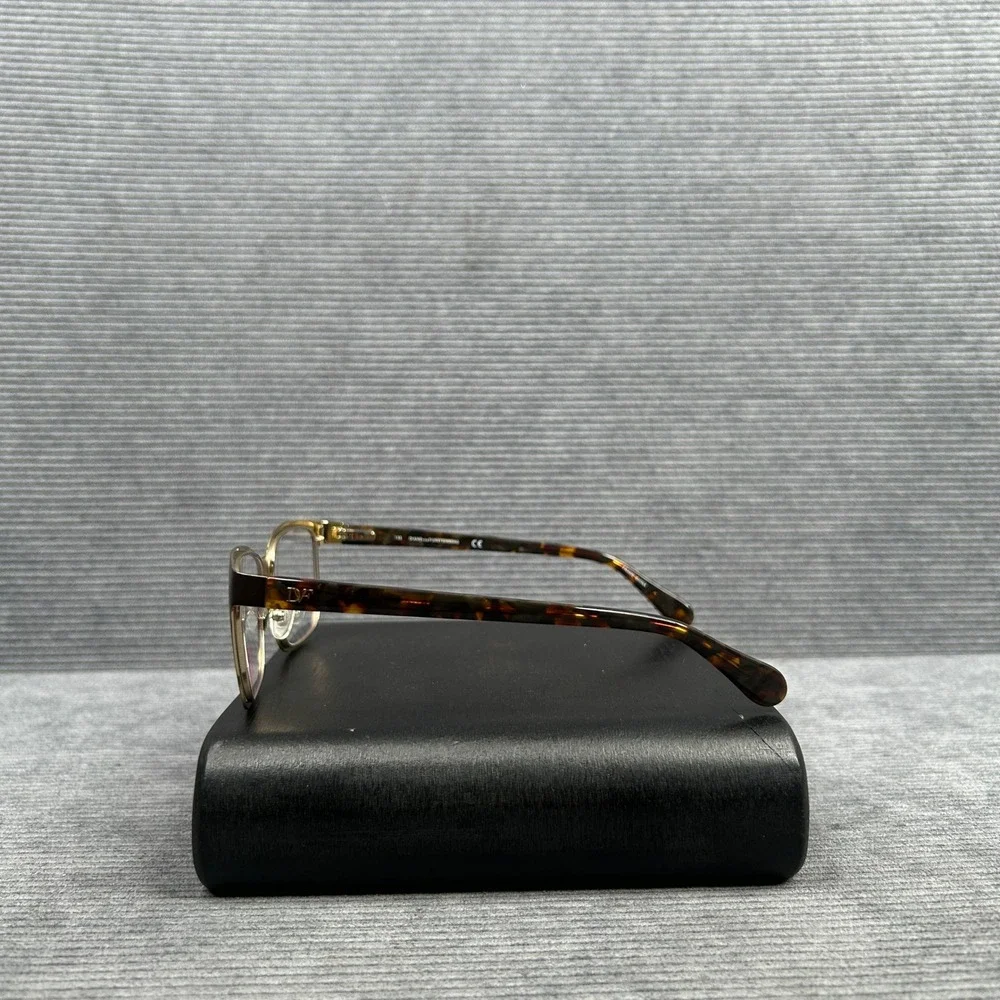 Diane von Furstenberg DVF8051 210 Burgundy Tortoise Y2k Eyeglasses 49-16-135